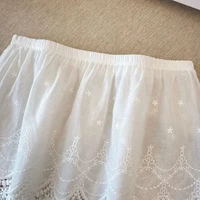 Sous-jupe en dentelle brodée à fleurs, jupe courte de sécurité en maille anti-transparence, style coréen Y2K, mini-jupe courte douce pour filles 4
