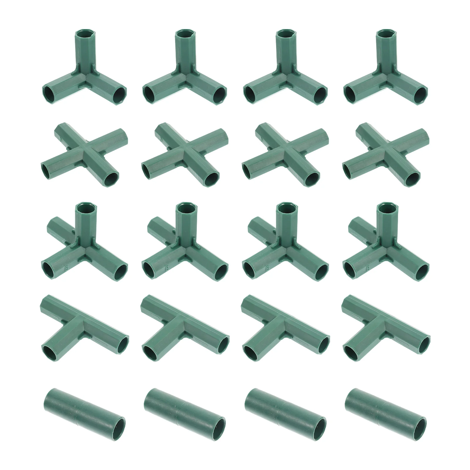 

20 Pcs Greenhouse Connector Pole Plant Plastic Connectors Pillar Joints Plants Tool Connecting Tubes Supports Abs Garden