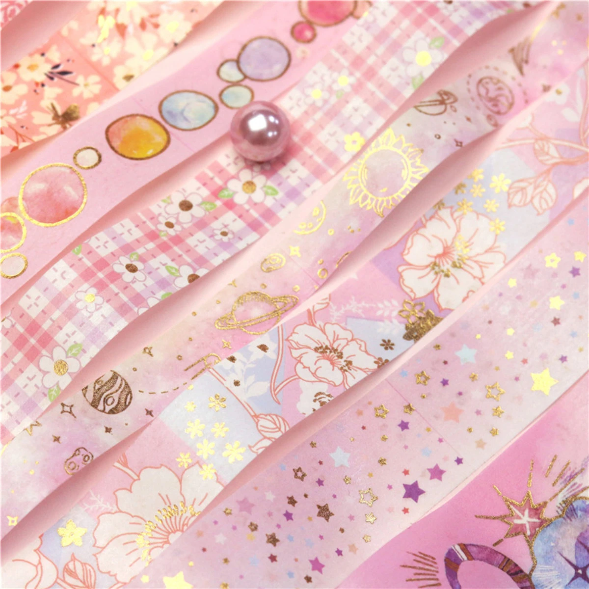 9 pcs/set Sweet Memories Gilding Washi Tape Set Scrapbooking Diy Journal Stationery Deco Art Supplies Masking Tapes Gift 2