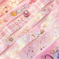 9 pcs/set Sweet Memories Gilding Washi Tape Set Scrapbooking Diy Journal Stationery Deco Art Supplies Masking Tapes Gift 2