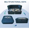 Kids Couch Convertible Toddler Sofa 4pcs with Memory Foam Fold Out Kids Sofa Bed, Play Couch Chair for Children Boys and Girls 3