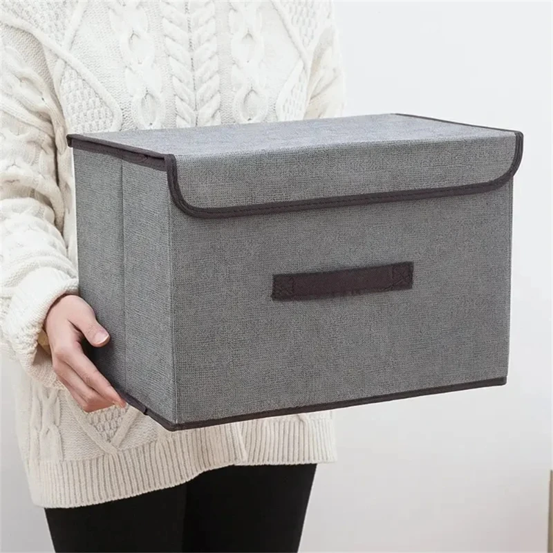 Non Woven Fabric Foldable Storage Box for Clothes Underwear Socks Toys Wardrobe Drawer Organizer Dustproof Home Organization 5