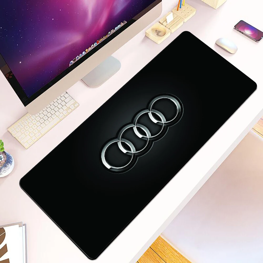 

Sports Car Audi Rs Logo Mousepad HD Printing Computer Gamers Locking Edge Non-slip Mouse Pad XXL90x40cm Keyboard PC Desk Pad