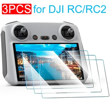 DJI 미니 3 프로 RC RC2 스크린 보호대 리모컨 보호 필름, DJI 에어 3 RC2 액세서리용 HD 강화 유리, 1 개, 3 개