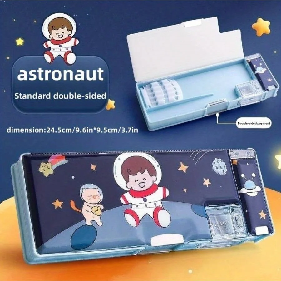 Cute Cartoon-Style Large Capacity Pencil Box