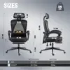Dowinx Ergonomic Office Chair,Mesh Computer Chair with Pocket Spring Desk Chair with Adjustable Lumbar Support and Headrest 2