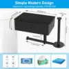 Toilet Paper Holder with Storage Shelf, Three Roll Bathroom Toilet Tissue Holder, Stainless Steel Toilet Paper Roll Holder 2