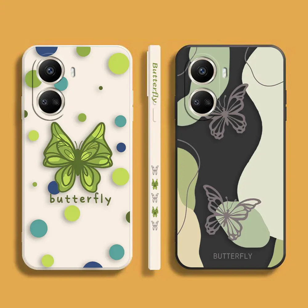 

Beautiful Butterfly Phone Case For Huawei NOVA 11 7 6 5I 5 4 3 3I 2S 2 8 9 10 SE PRO PLUS 5G Silicone Case Funda Cqoue Shell