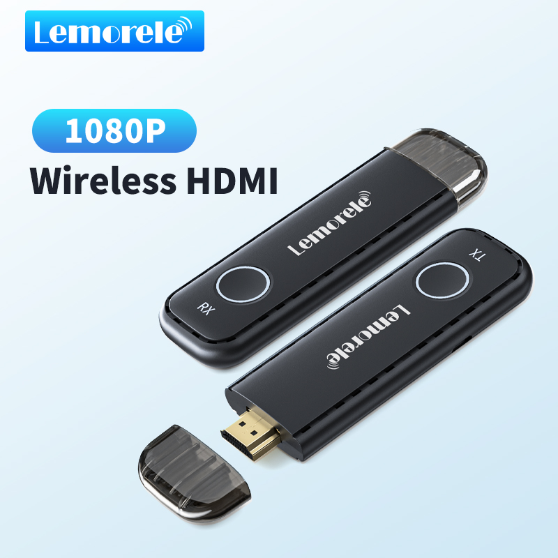 Lemorele 50M Wireless HDMI Transmitter Receiver 1080P Display Dongle Extender AV Adapter for Laptop TV Projector Monitor