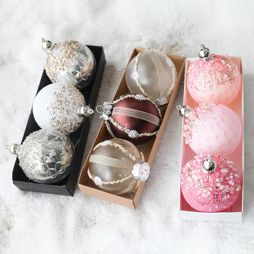 

Новогодняя 2024 Рождественская елка, Рождественские шары, украшения для рождества, домашнее украшение «сделай сам», 8 см, праздничные Свадебные подвески