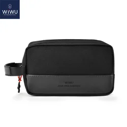 WiWU Enhanced Travel Storage Bag - Spacious, Lightweight, Waterproof Organizer with Handle (Black)