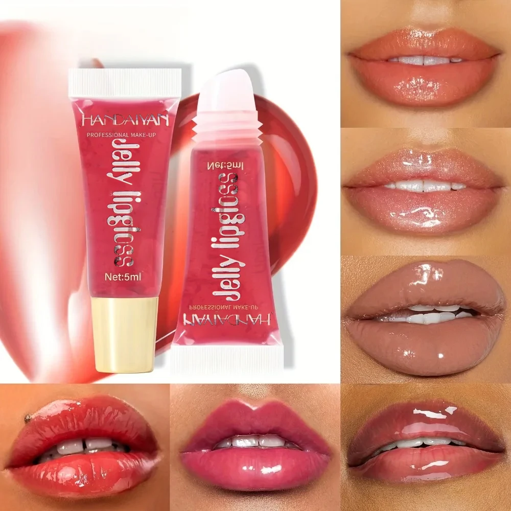 12 Colors Jelly Lip Gloss Wet Cherry Gloss Lip Makeup For Hydrating Shiny Moisturizing Lip Oil Lasting Wear Lipstick Makeup_voghion.com