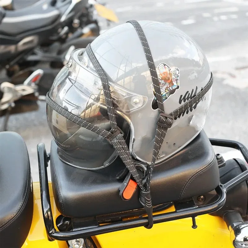 Reflective Motorcycle Bungee Cords Elastic Rope Fixed Strap Luggage 60/90CM Motorcycle Helmet Straps Hook Luggage Retractable