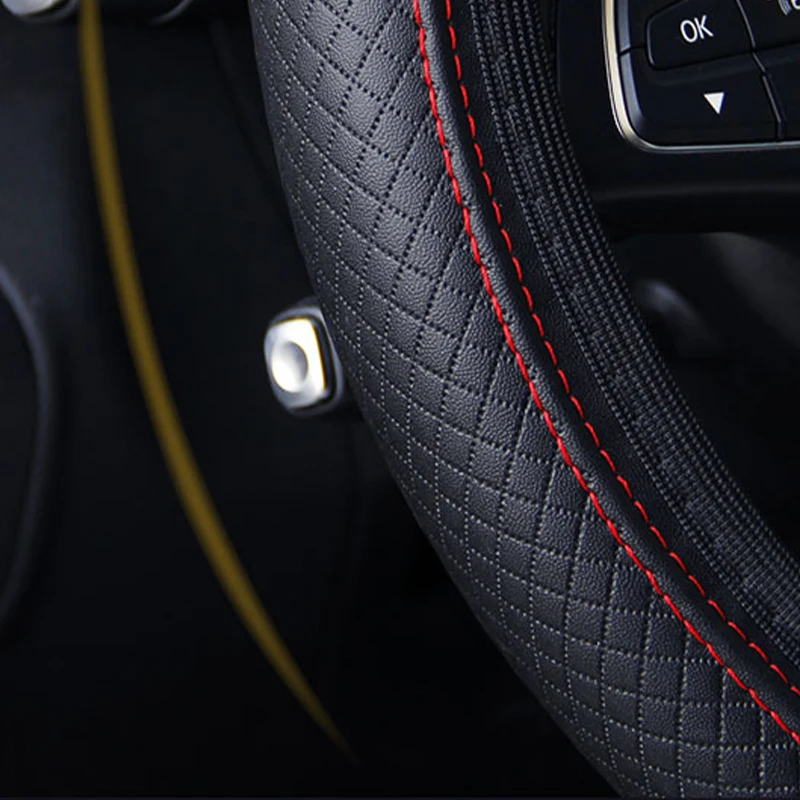 Leather Steering Wheel Cover 2