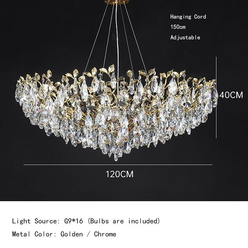 大きなクリスタル天井シャンデリア,豪華な金色の枝,水滴