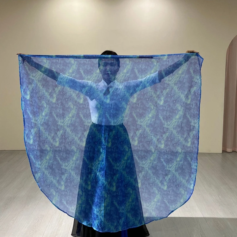 Dance Worship Flag with Telescopic Pole, Soft Praise Dance Flag Charming Flags Elegant Worship Flags Praise