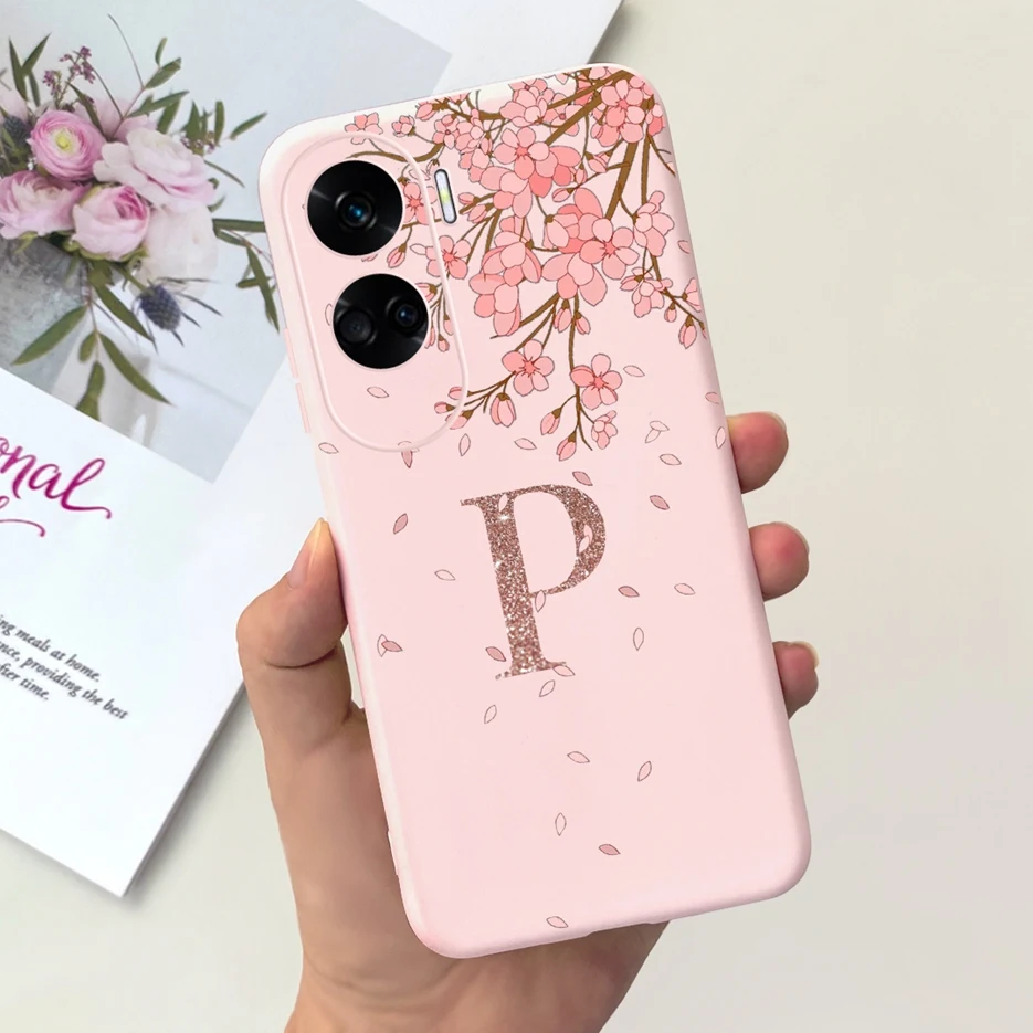 Cute Crown Letters Soft Silicone Phone Case Cover for Honor 90 Lite and Pro