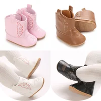 0-18Months New Western Cowboy Boots Fashionable and Casual Infant/Toddler Mid length Boots Embroidered Baby Boots 1