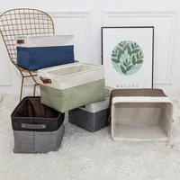 Linen Storage Box, Linen Toy Storage Basket, Foldable Storage Basket, Hand-held Fabric Storage Box, Miscellaneous Storage Basket 2