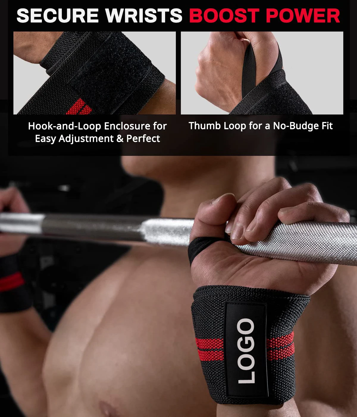 Wrist Brace 1 Pair Wrist Support Brace Straps Extra Strength Weight Lifting Wrist Wraps Bandage Fitness Gym Training wrist guard,weightlifting straps,wrist straps,wrist support,wrist support band