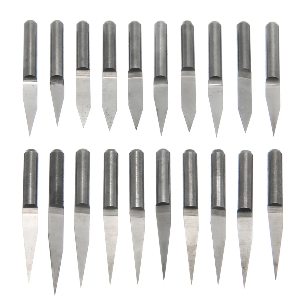 20Pcs CNC V-Shaped Bit Carbide PCB Engraving Bits 3.175mm CNC Router Bit 10/15/20/30 Degree Milling Cutter Tools