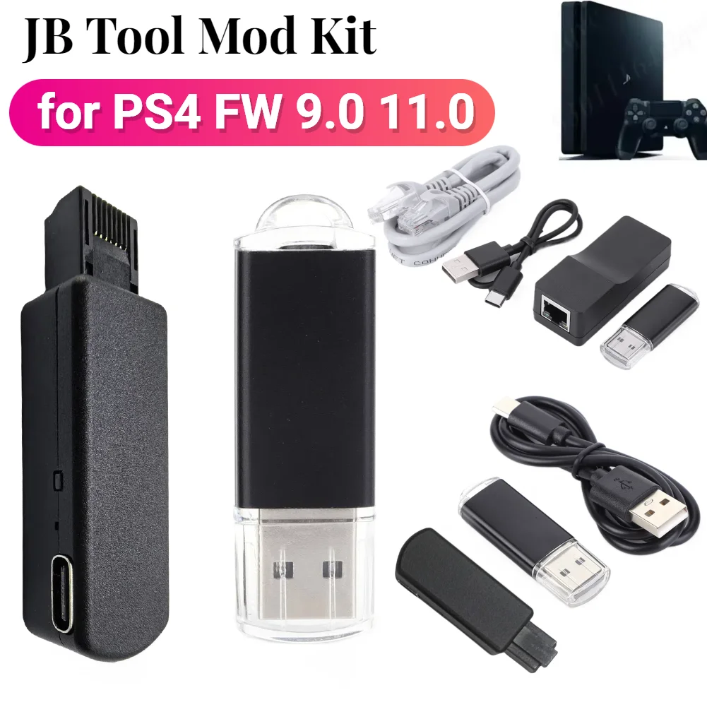 1/2PCS One-Key JB Tool Mod Kit USB Dongle Type-C Cable Modification Kit Game Accessorie PS4/PS4 Pro/PS4 Slim 9.0-11.0 System