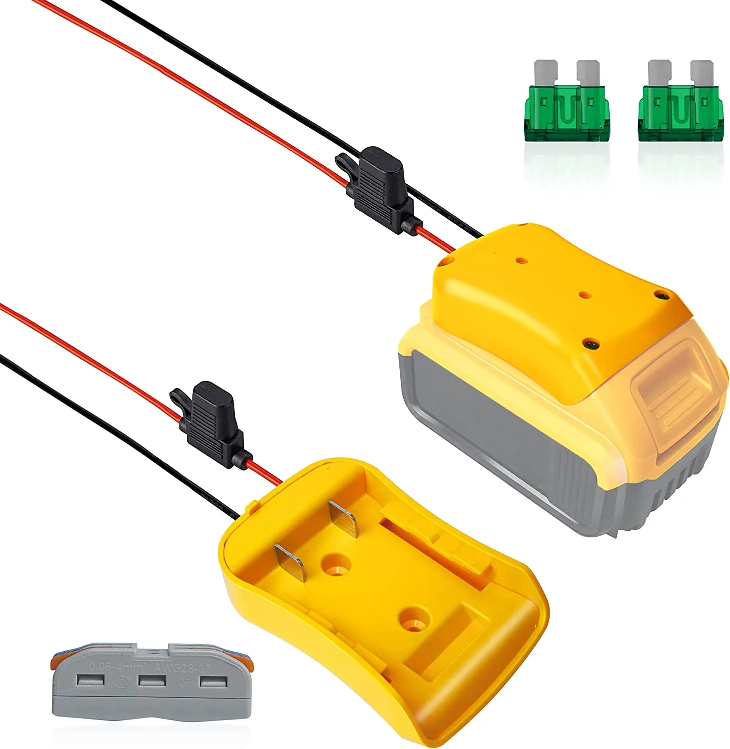 Adattatore Batteria Per Ruote Elettriche Per Batteria Dewalt 20V, Kit Di Conversione Con Fusibile Connettore Cavo Calibro 14 Rc Auto, Camion, Giocatto