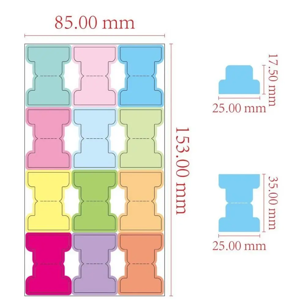 60/120 Pezzi Etichette Adesive per Archivio, Segnapagina Personalizzati Multicolore, Adesivi per Planner, Etichette Autoadesive per Ufficio - immagine 6