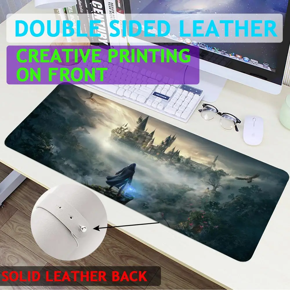 

H-Hogwarts Legacy-Y Mouse Pad Large Computer Mouse Pad Gaming Mouse Pad Waterproof PU Leather Mouse Pad