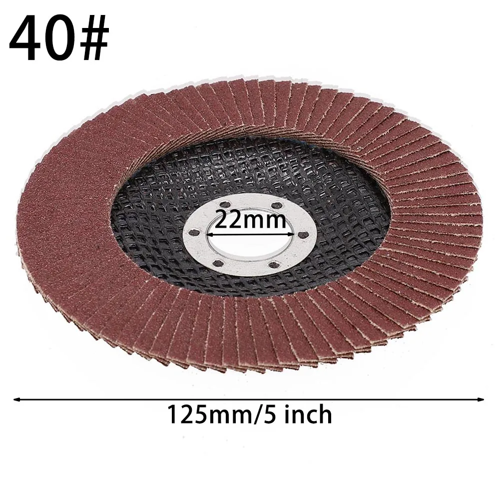 Zirconia Flap Discs 3Pcs 125mm Sanding Discs 40/60/80/120 Grit Grinding Wheels Blades Angle Grinder Finishing sanding disc sanding flap disc grinding disc grinding wheel