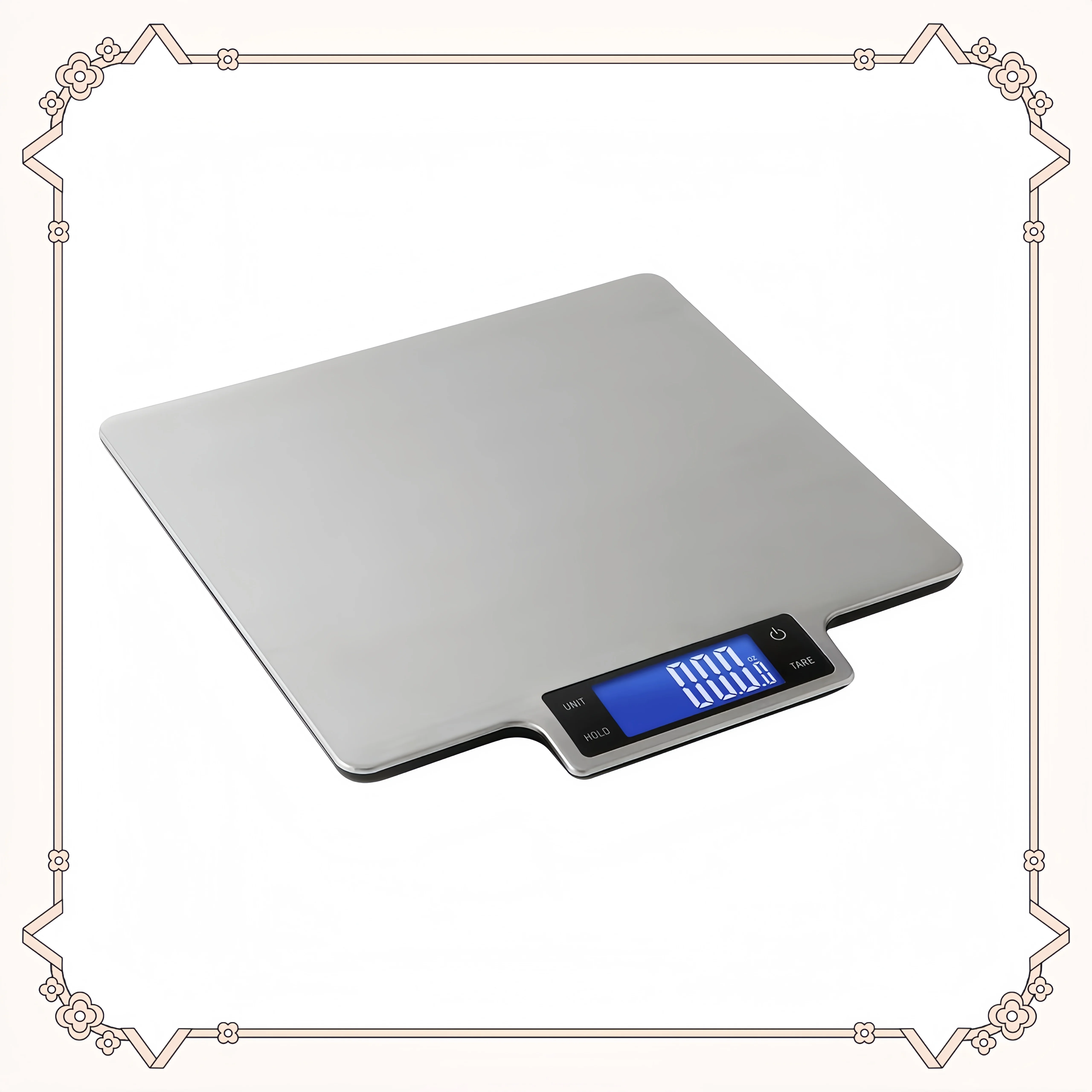 22lb Ultra-Precise Digital Kitchen Scale, Stainless Steel Food Scale for Baking, Cooking & Portion Control