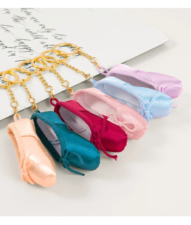 Mini-Ballettschuhe, Schlüsselanhänger, Spitzenschuhe, Schlüsselanhänger, handgefertigt, Spitzenschuh-Anhänger, Taschenanhänger, Geschenk für Tanzliebhaber – Detail 14