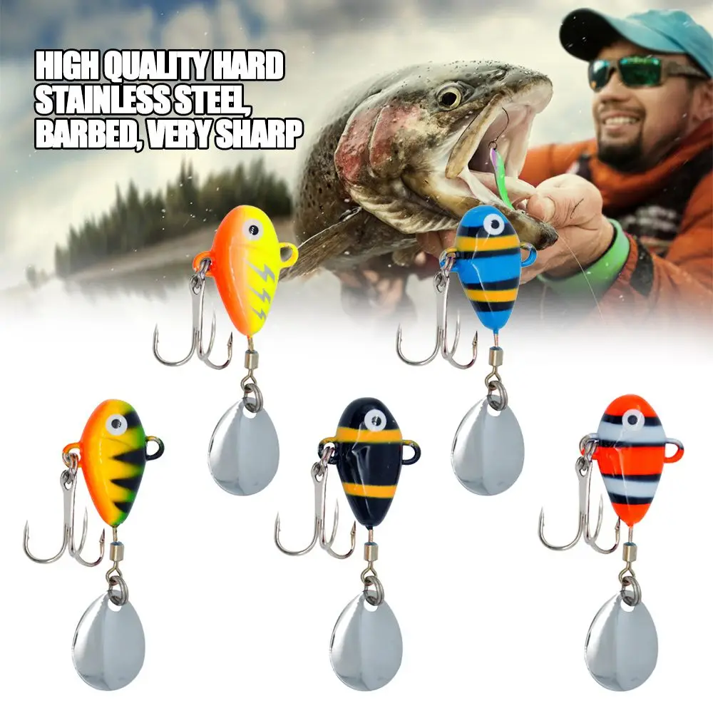 

Treble Hook Metal Fishing Bait Hot Spoon Metal Sequin Spoon Fishing Lure Vibration 10g VIB Lure Ice fishing
