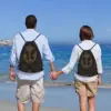 Custom Tomorrowland Belgian Electronic Dance Drawstring Bag Men Foldable Sports Gym Sackpack Music Festival Shopping Backpacks 6