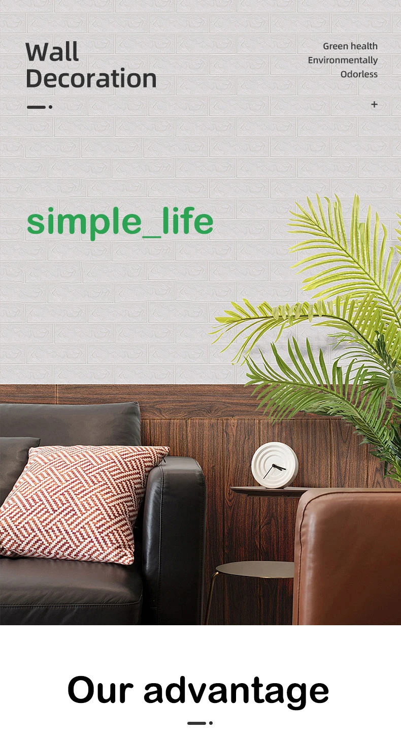 Description Picture 2 of item70cm*1m 3D Brick Pattern Wall Sticker Self-Adhesive Panel Waterproof Living Room Wallpaper Home Decoration Luxury Home Decor Pvc