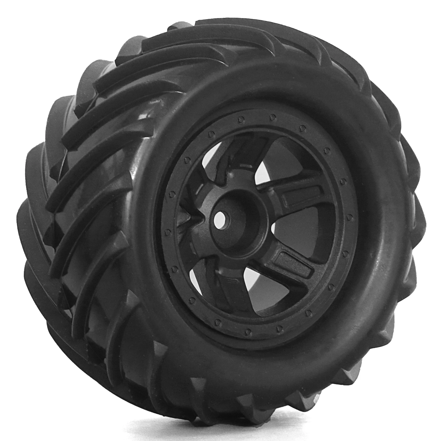 RS RC 4PCS Truck Off Roader Rubber Tires and Rims for 1/16 Truck ...