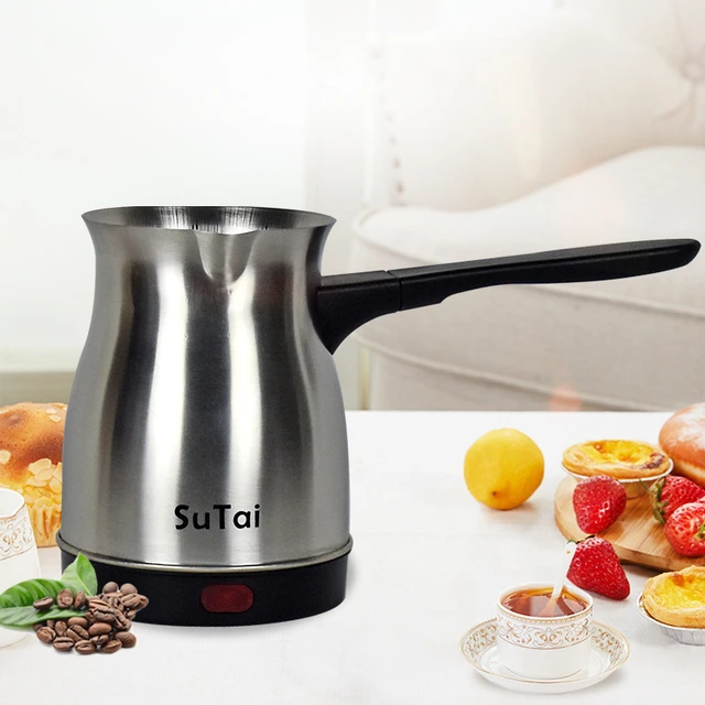 Automatic Turkish Coffee Maker Machine Cordless Electric Coffee Pot Food  Grade Moka Coffee Kettle Portable Travel -600W - AliExpress