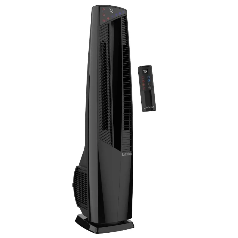 

Lasko 1500W All Season Electric Tower Fan and Space Heater with Remote, FHV801, Black, New