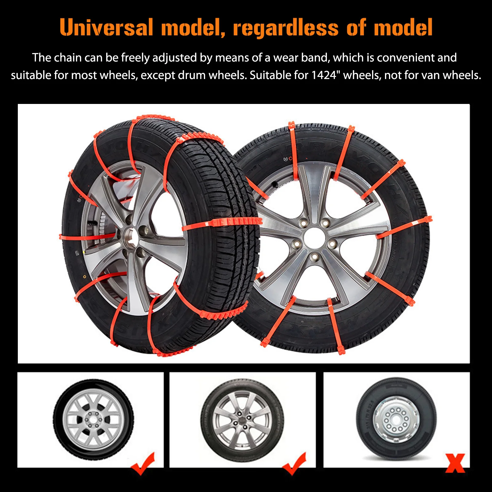 Tire Chains 10/20/30/40PCS For Car Truck