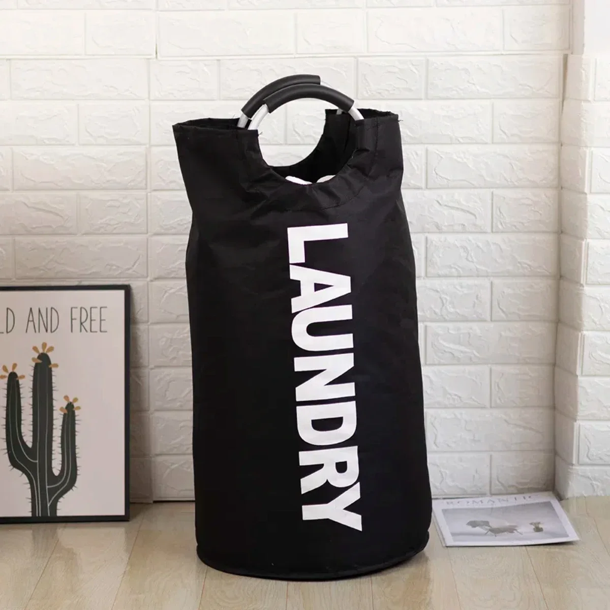 Foldable Padded-Handle Large-Capacity Waterproof Laundry Basket