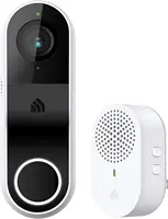 Smart Video Doorbell Camera Hardwired with Chime, 2K Resolution, Night Vision, 2-Way Audio, Works with Alexa & Google Home