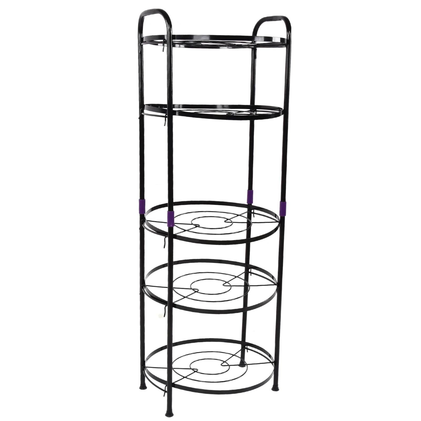 

Metal Standing Shelf Unit Multifunctional Easy Installation 5 Tier Storage Shelves for Kitchen