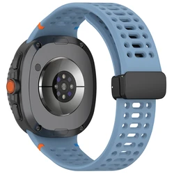 Breathable Magnetic Silicone Sport Watch Band - Lightweight and Unisex Design - Galaxy 8 Classic (04 Official Blue)