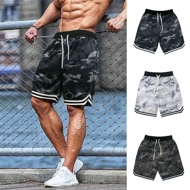 Summer New camouflage Men's Sports Fitness Five-Point Pants Basketball Training Casual Shorts Outdoor Fashion Fitness Shorts mens casual summer shorts