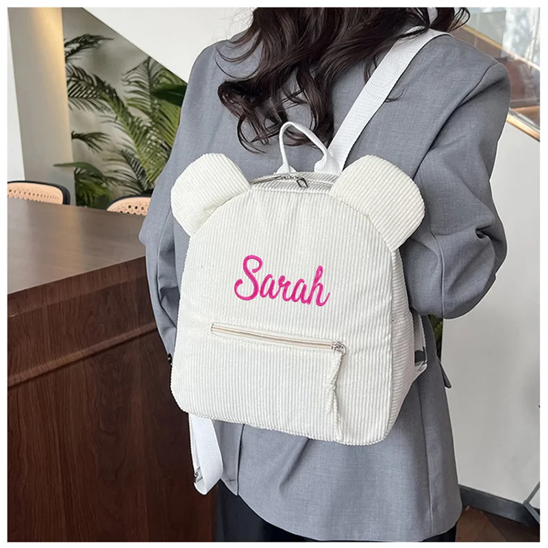 Custom Teddy Bear Backpack Embroidered Name Kids School Backpack Children's Day Party Gifts Birthday Bags with Personalized Name