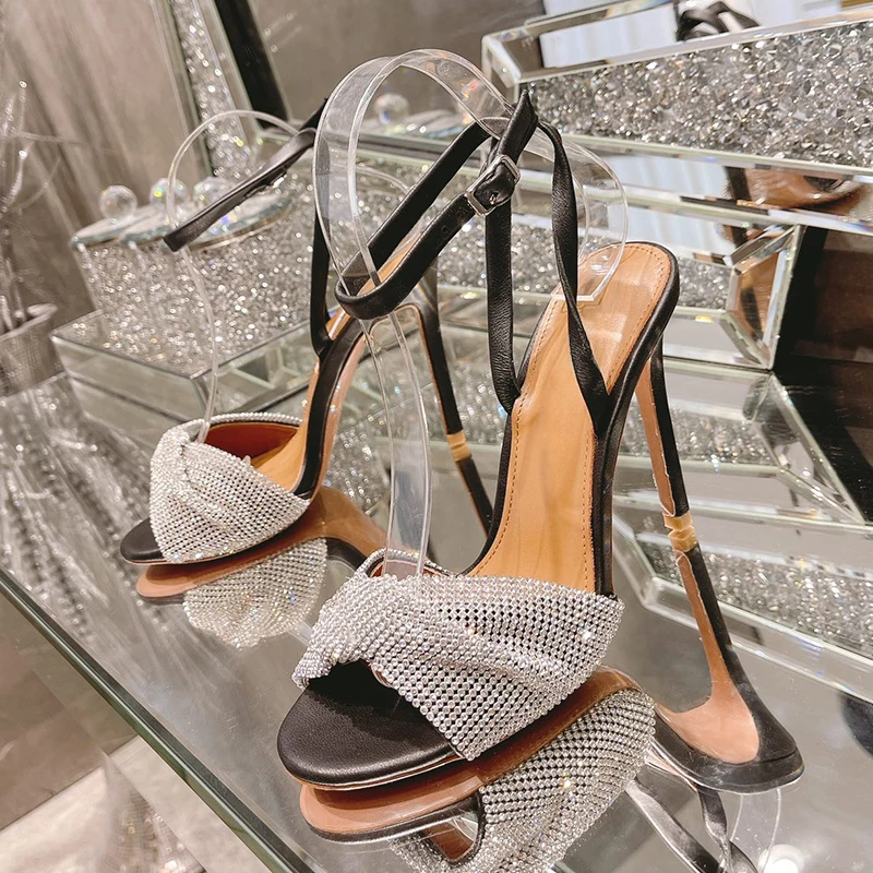 

2023 Women 10cm High Heels Sandals Female Shoes Lady Green Summer Brand Sandal Classic Sexy Pumps