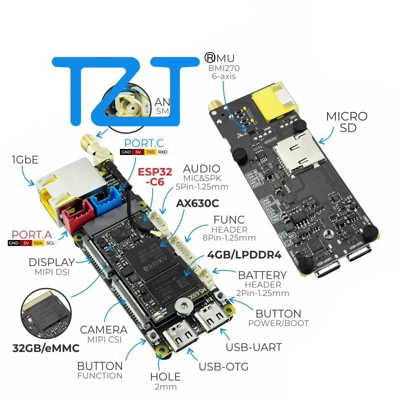 TZT M5Stack LLM630 컴퓨트 키트 AI 대형 언어 모델 추론 플랫폼 개발 AX630C 프로세서