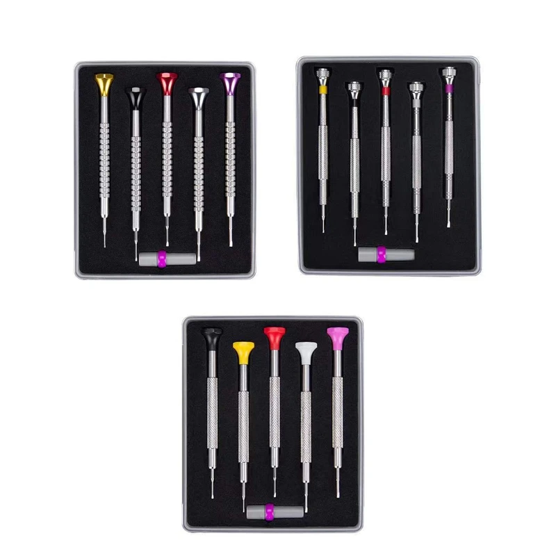 

5 Pcs Watch Screwdriver Set Micro Jewelry Screwdriver for Watch Repair Jewelry Work Glasses Repair Electronic