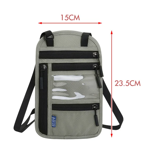 Pochette Voyage Sac Banane Anti-vol Ceinture De Voyage RFID Ryaco - Sac Banane Sécurisé | Anti-Vol Cartes | Pour Passeport Et Smartphone Protection Contre Vol Données Pochette Voyage étanche