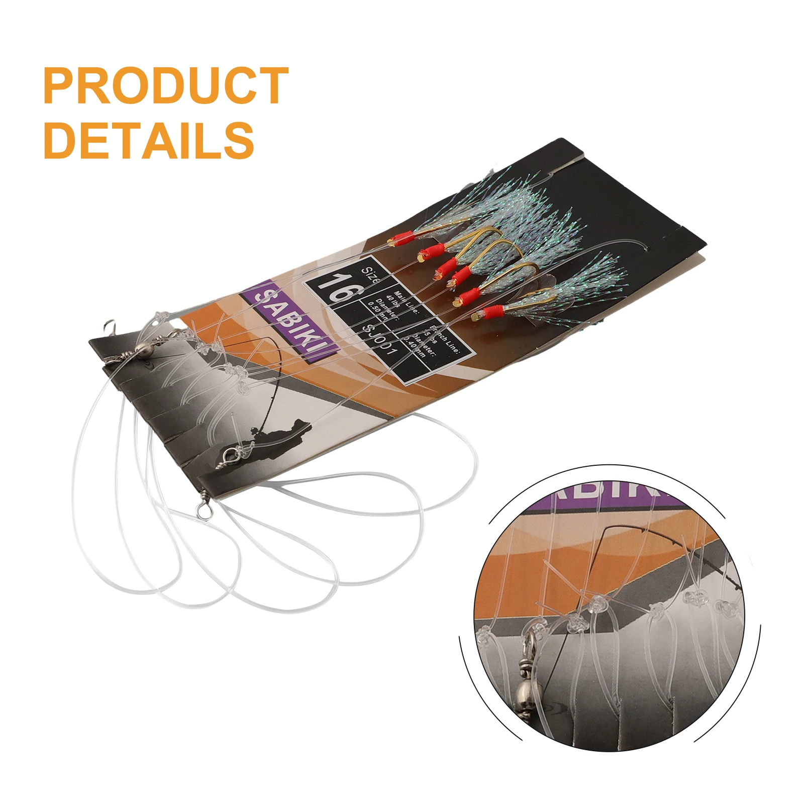 6pcs/Pack Sabikis Soft Fishing Lure Rigs Bait Jig Lure Feather Herring Bait Fishing Rigs Set